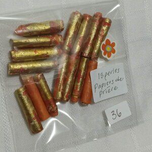 One-of-a-kind handmade/hand rolled paper beads/jewelry making/craft supplies/DIY